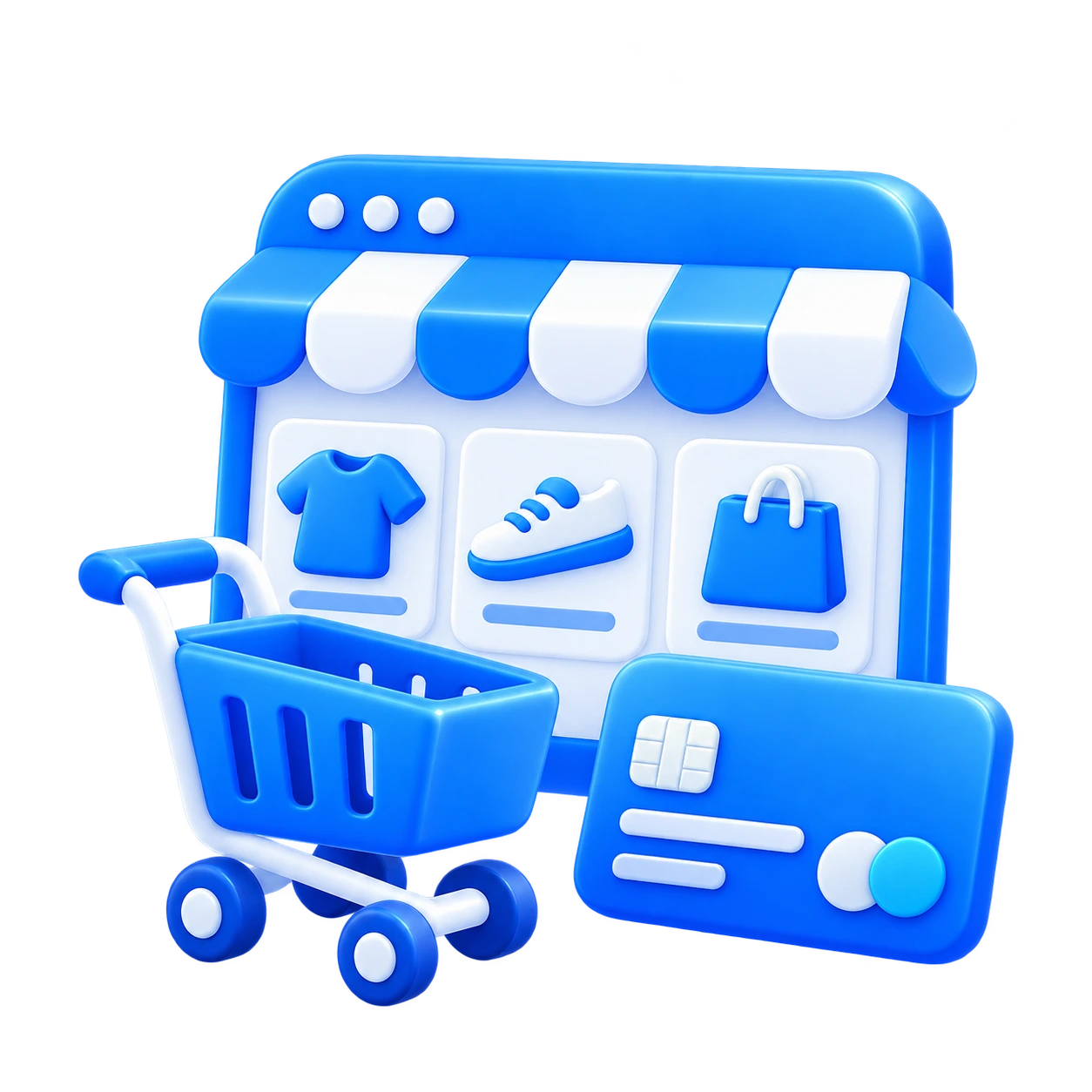 3D Ecommerce Development Illustration
