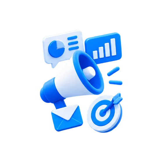 3D Digital Marketing Illustration