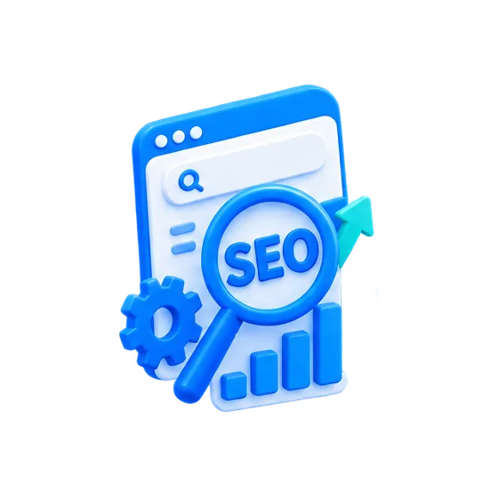 3D SEO Services Illustration